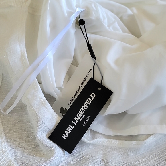 NEW/Karl Lagerfeld Paris/White dress/Size 4 - Picture 9 of 10